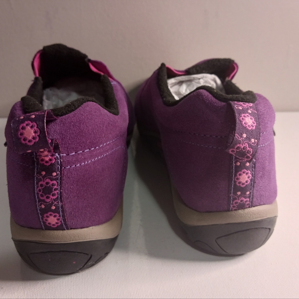 Kids Merrill Jungle Moc Frosty purple waterproof slip-on shoes, size 5.5, - Picture 5 of 7